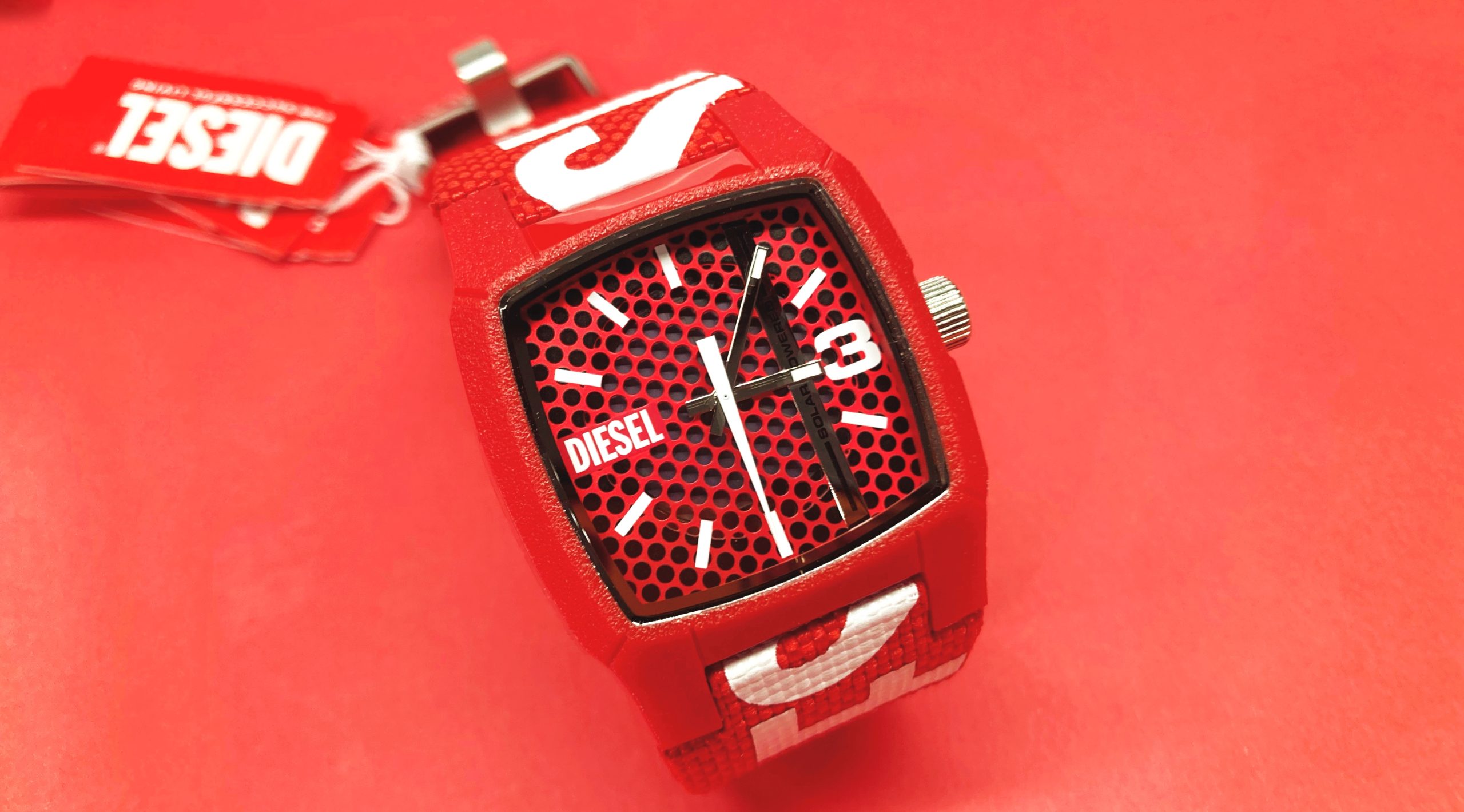 ディーゼル　diesel 新品　腕時計　赤 DIESEL』Baby Chief Solar Red watch 🍟鹿児島ロフト店