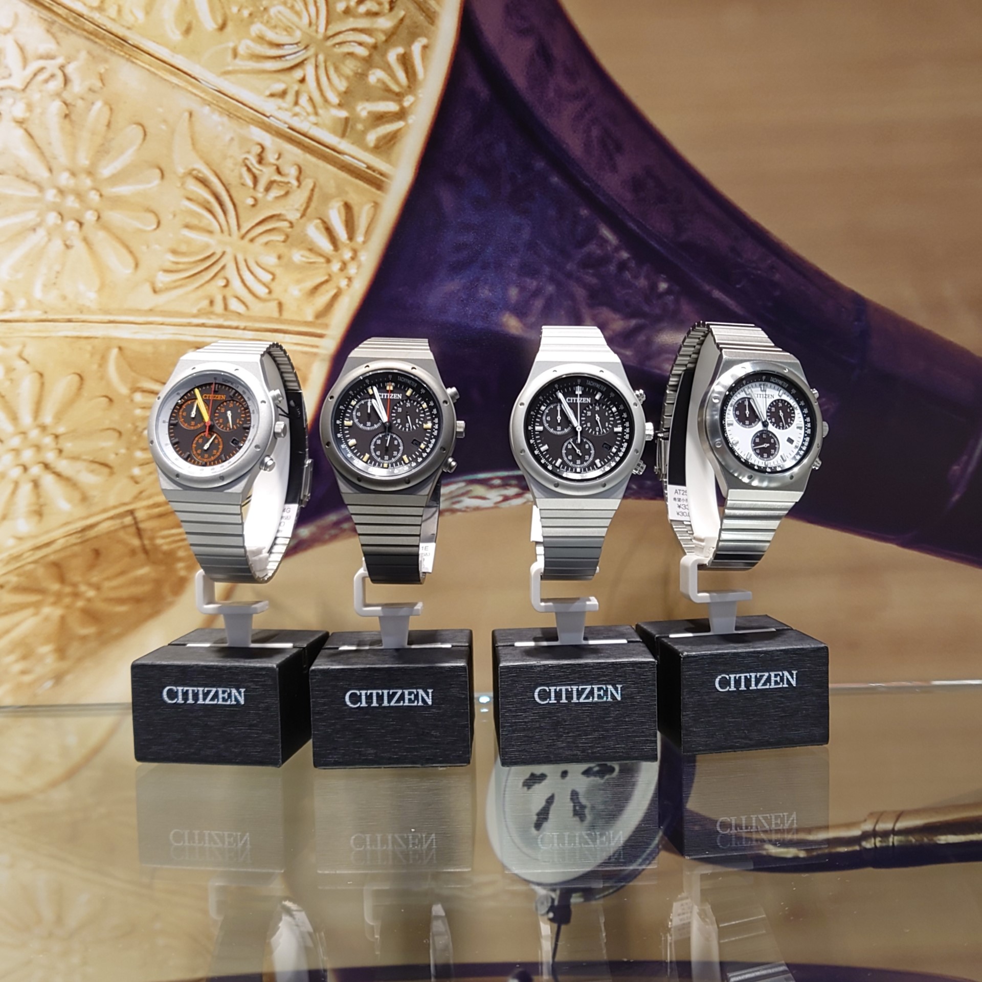 5/1まで新品CITIZEN1984Chronograph AT2557-54G CITIZEN 1984 Chronograph EcoDrive Mens Watch 200 Limited