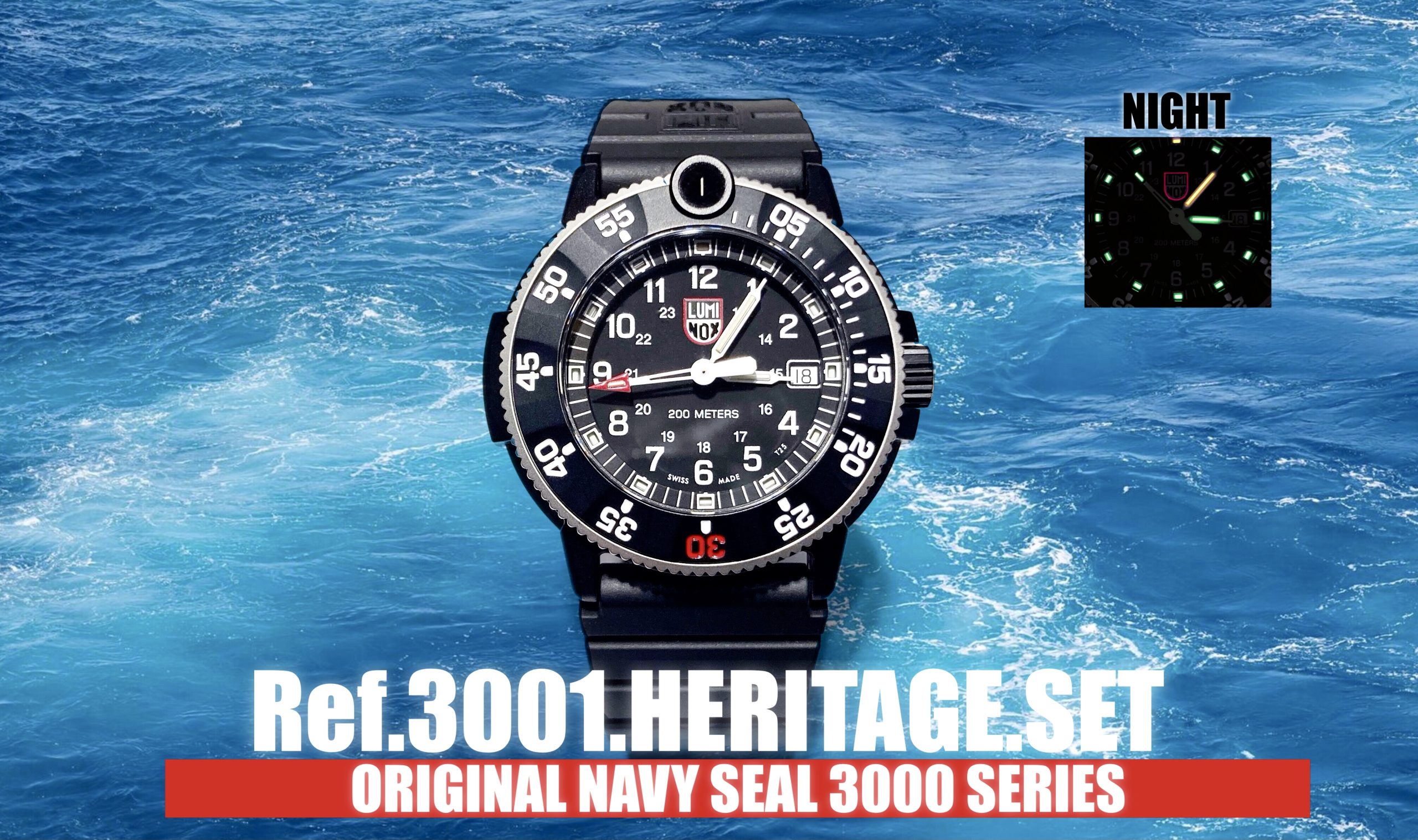 正規品 LUMINOX Ref 3001 HERITAGE SET ルミノックス ORIGINAL NAVY SEAL 3000 SERIES Ref. 3001.HERITAGE.SET
