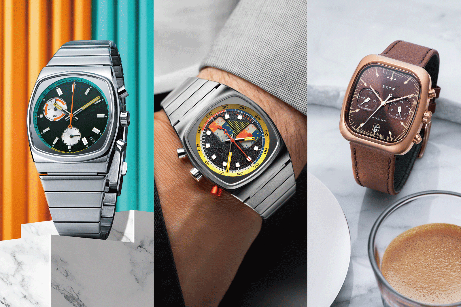 時計 Brew Watch「Metric - Titanium」ブリューウォッチ Brew's Metric Chronograph is Now Available in Titanium